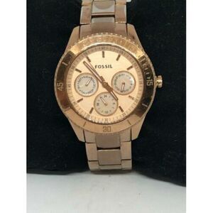 Fossil ES2859 Stella Women's Stainless Steel Analog Rose Gold Dial Watch E195
